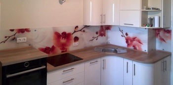 Кухня с гнутыми фасадами 9