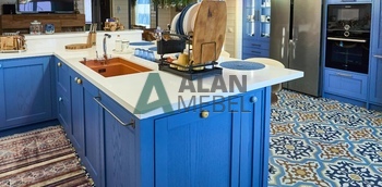 Современная кухня из массива ясеня