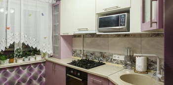 Кухня розового цвета 2