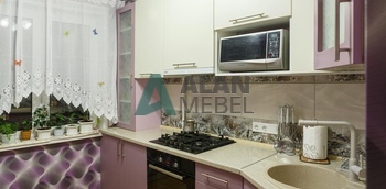 матовая кухня с фасадами розового цвета по индивидуальным размерам в минске