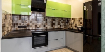 Кухня салатового цвета 1