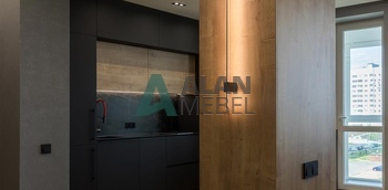 Кухня прямая под потолок