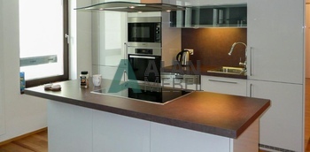 глянцевая кухня современная с островом по индивидуальному размеру на заказ