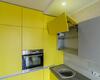 Угловая желтая кухня с фасадами из древесно стружечной плиты с доставкой в Минске