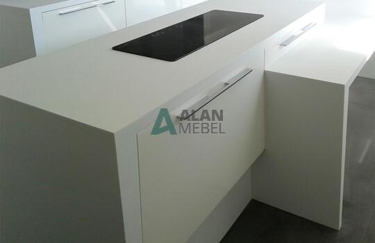 Прямая кухня из акрила 3 