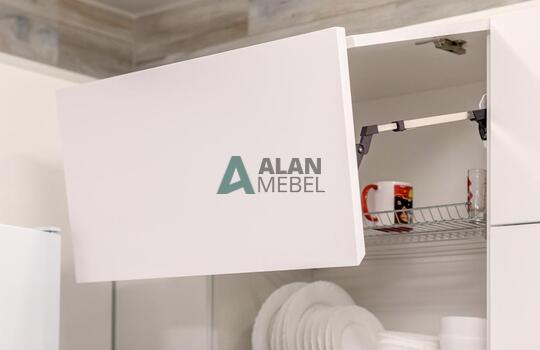 Угловая светлая кухня с матовыми фасадами из МДФ, без ручек 