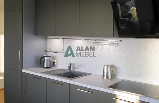 Кухня из матового пластика 6 