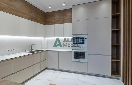 Угловая матовая кухни с МДФ фасадами 