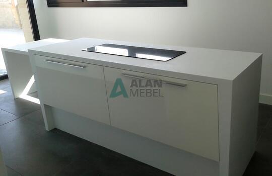 Прямая кухня из акрила 3 