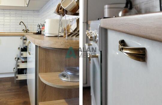 Угловая кухня из пластика 