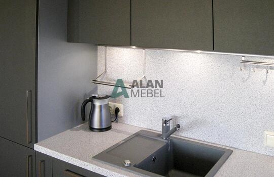 Кухня из матового пластика 6 