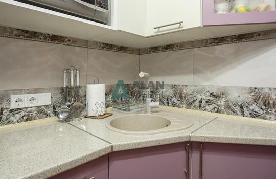 матовая кухня с фасадами розового цвета по индивидуальным размерам в минске 