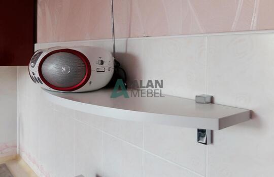 бордовая угловая кухня из пластика по индивидуальному размеру 