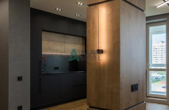 Кухня прямая под потолок 